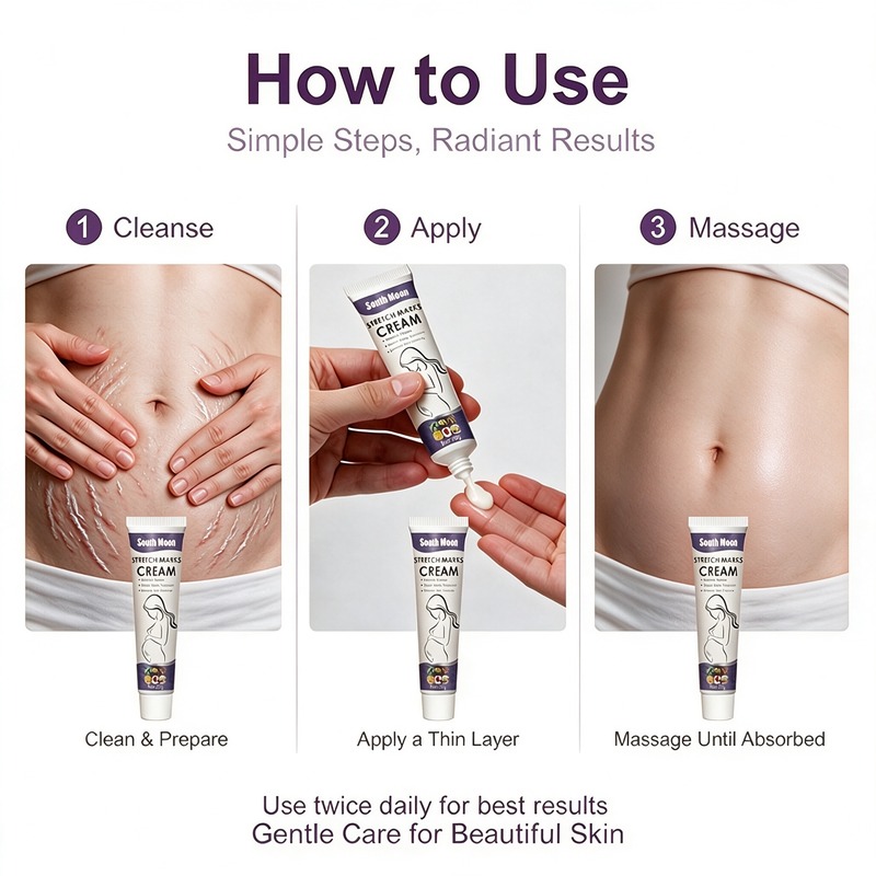 South Moon Stretch Marks Cream 20g Maternity Repair for Abdomen Hips Thighs Chest Skin Elasticity Moisturizing