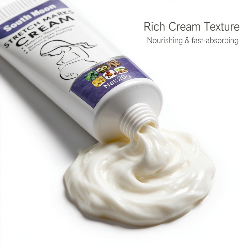 South Moon Stretch Marks Cream 20g Maternity Repair for Abdomen Hips Thighs Chest Skin Elasticity Moisturizing