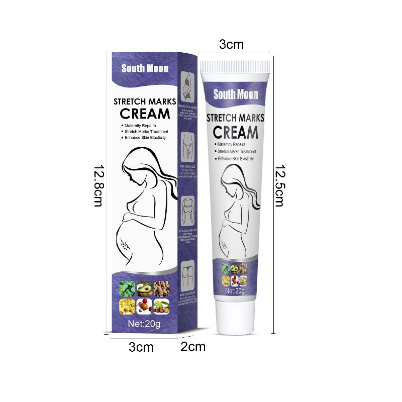 South Moon Stretch Marks Cream 20g Maternity Repair for Abdomen Hips Thighs Chest Skin Elasticity Moisturizing