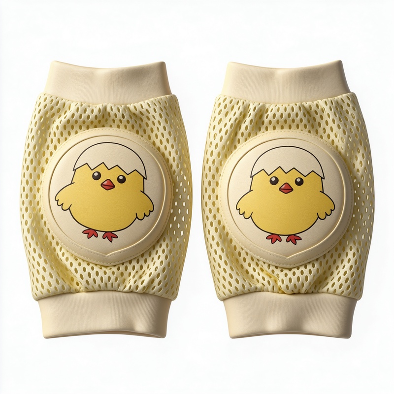 Baby Knee Pads for Crawling, Breathable Mesh Baby Anti-Fall Knee Protectors with Sponge Padding, Elastic Adjustable, for Toddlers 0-3 Years, Walking and Playing, 4 Colors