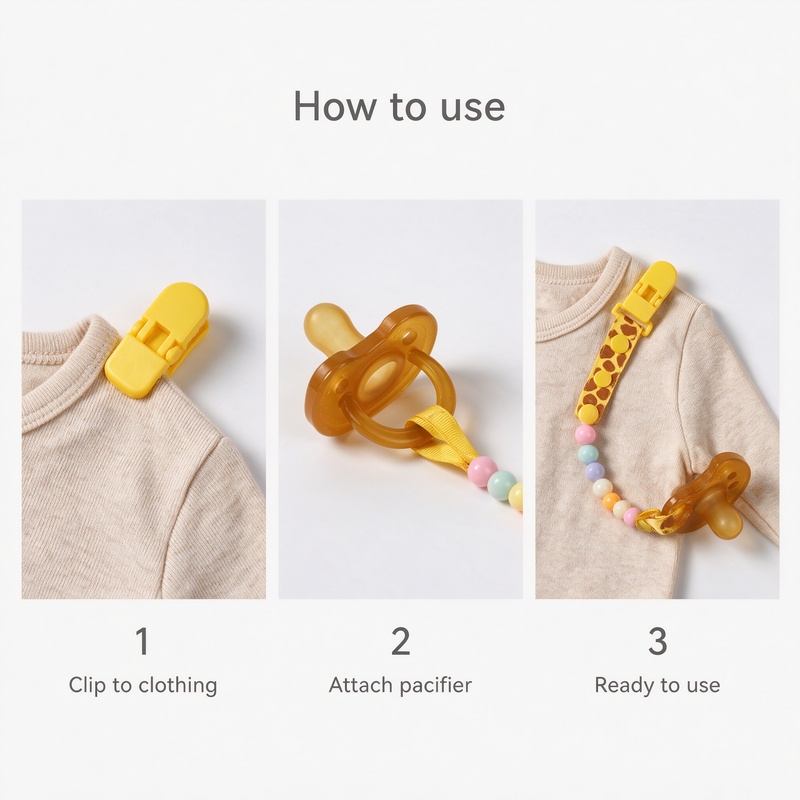 Baby Pacifier Clip Chain Handmade Colorful Beads Adjustable Length Soother Holder Anti-Drop Pacifier Keeper Secure PP Clip Fits Most Pacifiers Teething Toys for Infant Baby 3+ Months