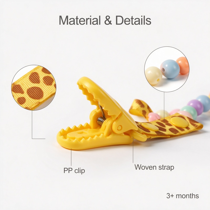 Baby Pacifier Clip Chain Handmade Colorful Beads Adjustable Length Soother Holder Anti-Drop Pacifier Keeper Secure PP Clip Fits Most Pacifiers Teething Toys for Infant Baby 3+ Months