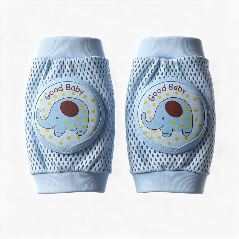 Baby Knee Pads for Crawling, Breathable Mesh Baby Anti-Fall Knee Protectors with Sponge Padding, Elastic Adjustable, for Toddlers 0-3 Years, Walking and Playing, 4 Colors