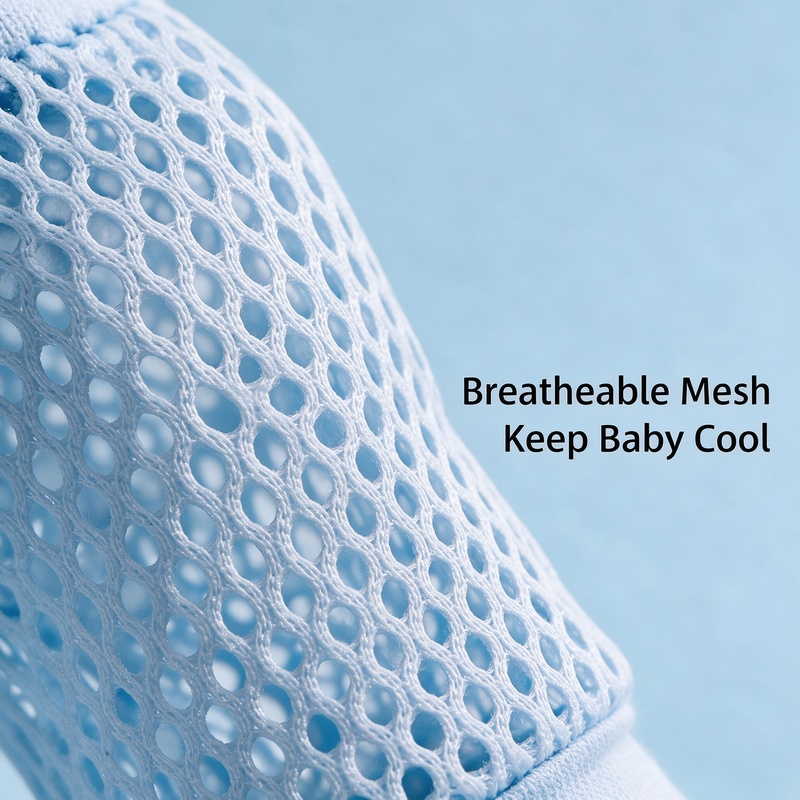 Baby Knee Pads for Crawling, Breathable Mesh Baby Anti-Fall Knee Protectors with Sponge Padding, Elastic Adjustable, for Toddlers 0-3 Years, Walking and Playing, 4 Colors