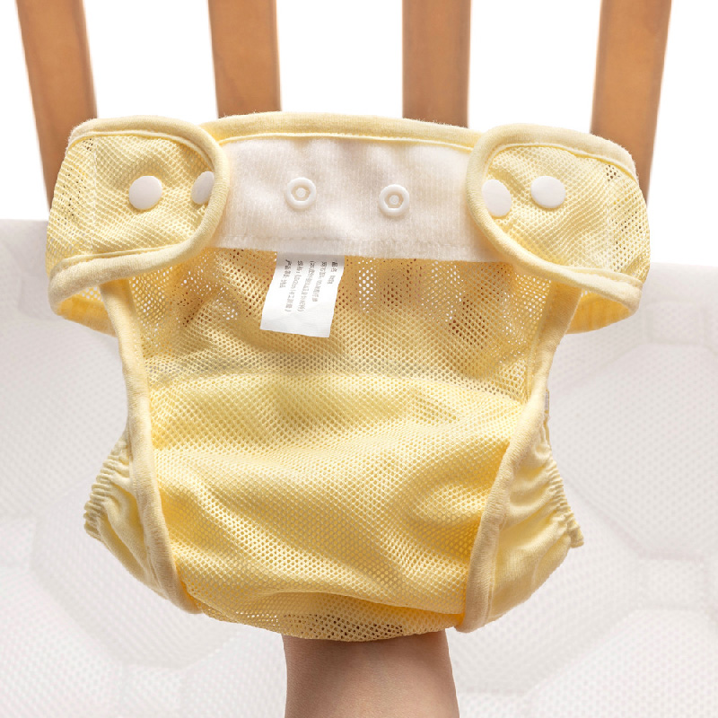 Reusable Baby Diaper Pants Mesh Breathable, Waterproof TPU Diaper Cover with Snap Button Adjustable Waist, Anti-Leak Newborn Training Pants Washable, Free 3 Diaper Inserts Limited Time Offer
