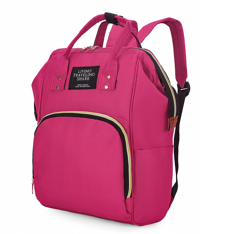 Diaper Bag Backpack, Oxford Cloth Insulated Mommy Bag with 3 Bottle Pockets, Water Resistant Large Capacity Nappy Changing Bag for Mom Baby Travel Hospital Daily Use, 5 Colors Available