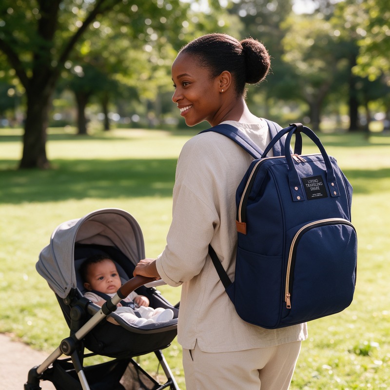 Diaper Bag Backpack, Oxford Cloth Insulated Mommy Bag with 3 Bottle Pockets, Water Resistant Large Capacity Nappy Changing Bag for Mom Baby Travel Hospital Daily Use, 5 Colors Available