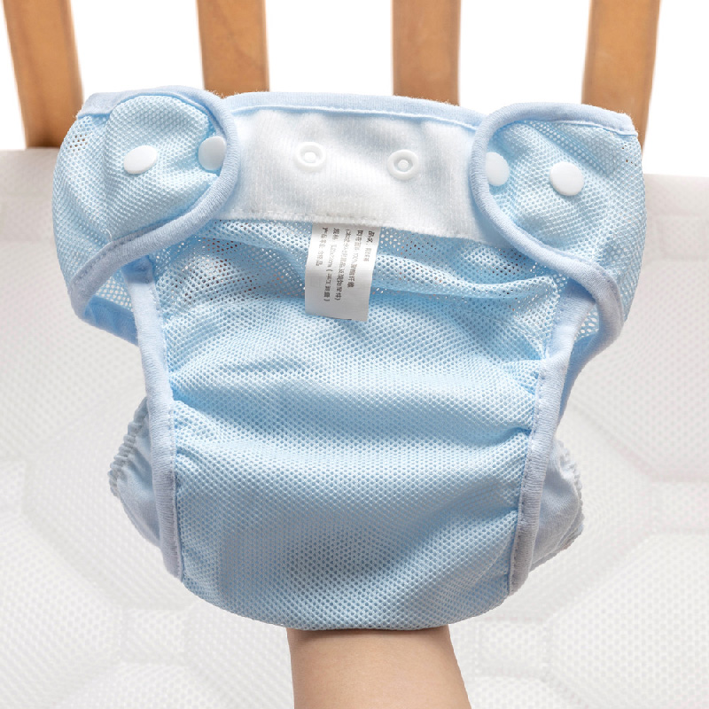 Reusable Baby Diaper Pants Mesh Breathable, Waterproof TPU Diaper Cover with Snap Button Adjustable Waist, Anti-Leak Newborn Training Pants Washable, Free 3 Diaper Inserts Limited Time Offer