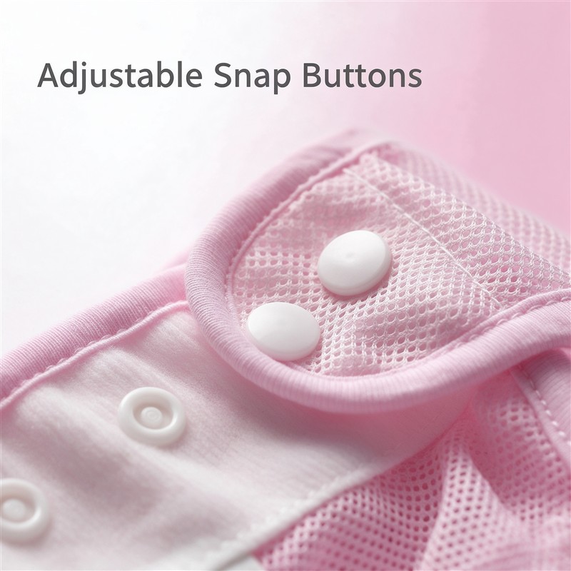 Reusable Baby Diaper Pants Mesh Breathable, Waterproof TPU Diaper Cover with Snap Button Adjustable Waist, Anti-Leak Newborn Training Pants Washable, Free 3 Diaper Inserts Limited Time Offer