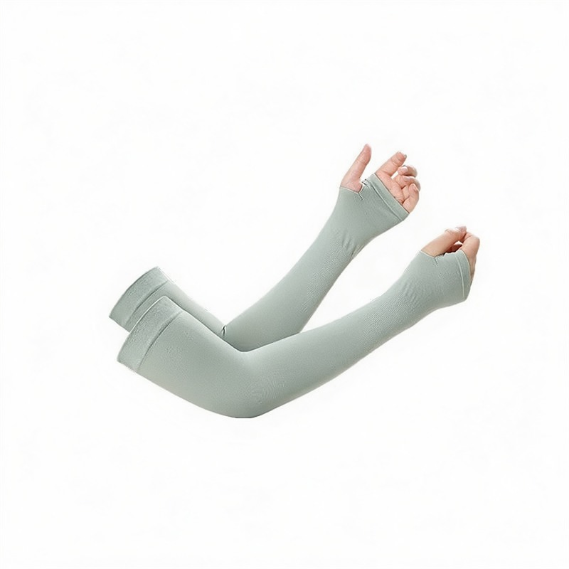 Kids UV Protection Cooling Arm Sleeves UPF 50+ Ice Silk Sun Sleeves with Thumb Hole for Boys Girls 5-15 Years, Breathable Stretch Arm Cover for Outdoor Cycling Sports, 1 Pair