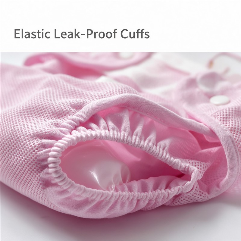 Reusable Baby Diaper Pants Mesh Breathable, Waterproof TPU Diaper Cover with Snap Button Adjustable Waist, Anti-Leak Newborn Training Pants Washable, Free 3 Diaper Inserts Limited Time Offer