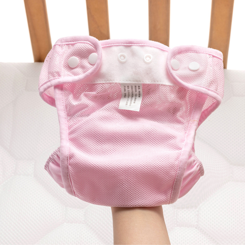 Reusable Baby Diaper Pants Mesh Breathable, Waterproof TPU Diaper Cover with Snap Button Adjustable Waist, Anti-Leak Newborn Training Pants Washable, Free 3 Diaper Inserts Limited Time Offer