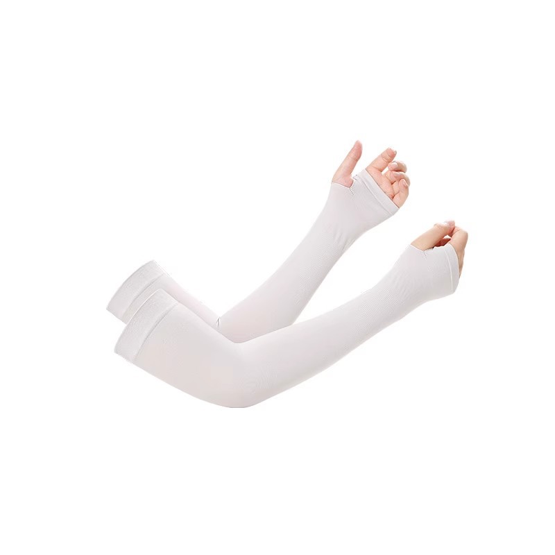 Kids UV Protection Cooling Arm Sleeves UPF 50+ Ice Silk Sun Sleeves with Thumb Hole for Boys Girls 5-15 Years, Breathable Stretch Arm Cover for Outdoor Cycling Sports, 1 Pair
