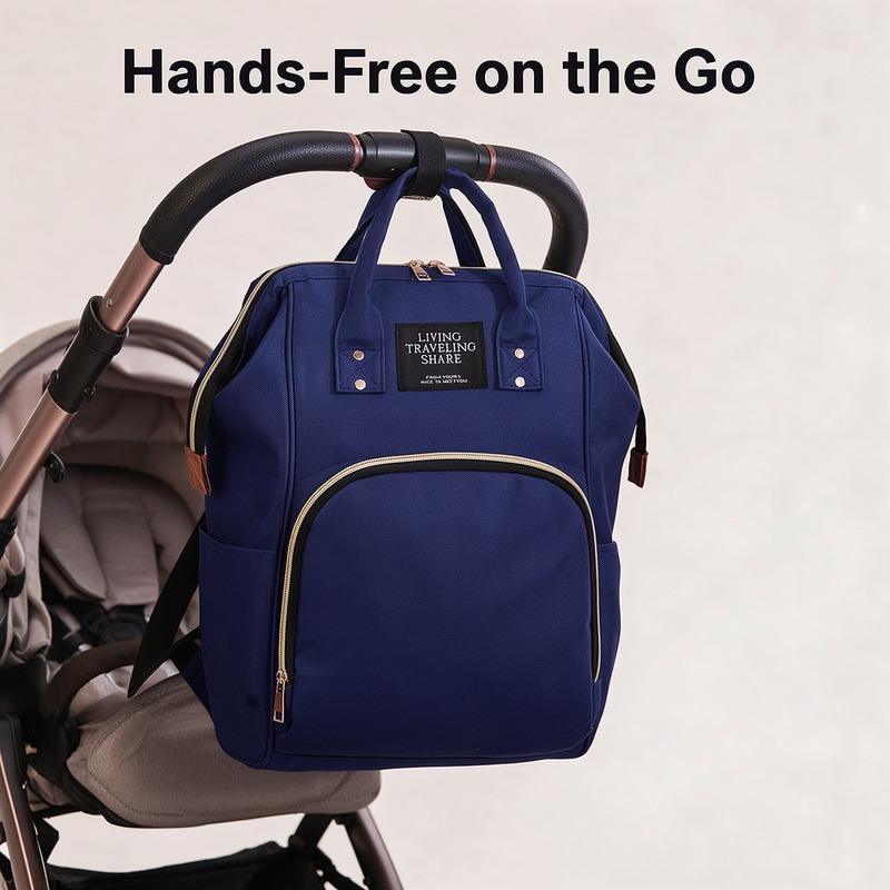 Diaper Bag Backpack, Oxford Cloth Insulated Mommy Bag with 3 Bottle Pockets, Water Resistant Large Capacity Nappy Changing Bag for Mom Baby Travel Hospital Daily Use, 5 Colors Available