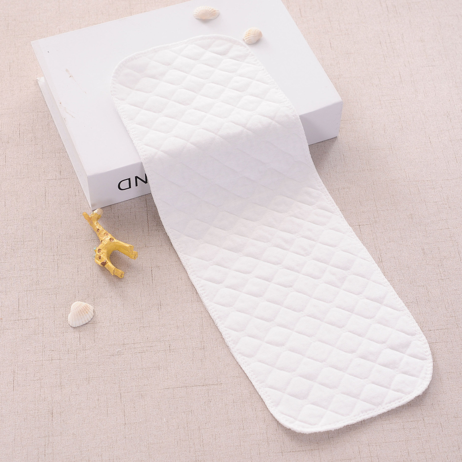 Reusable Baby Cloth Diaper Inserts, Pure Cotton Quilted Diaper Pads for Newborn Infant, Breathable Absorbent Multi-Layer Eco Cotton, A-Class Formaldehyde-Free, 3 Pcs per Pack