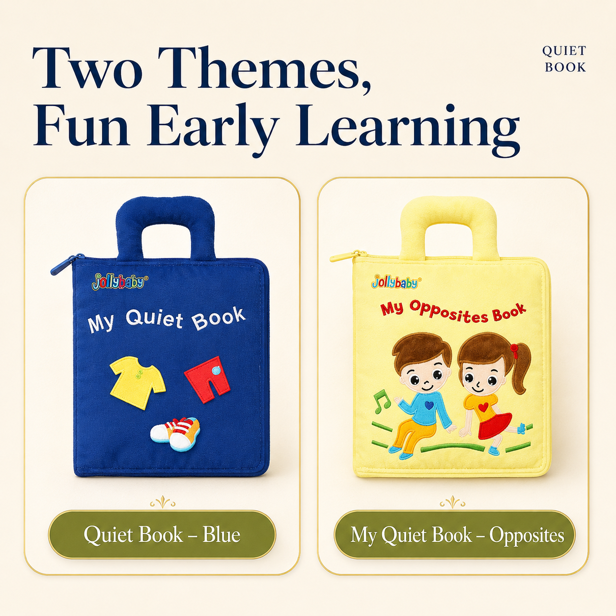 🌈Premium Toddler Quiet Book – Safe Soft Fabric Learning Toy📖
