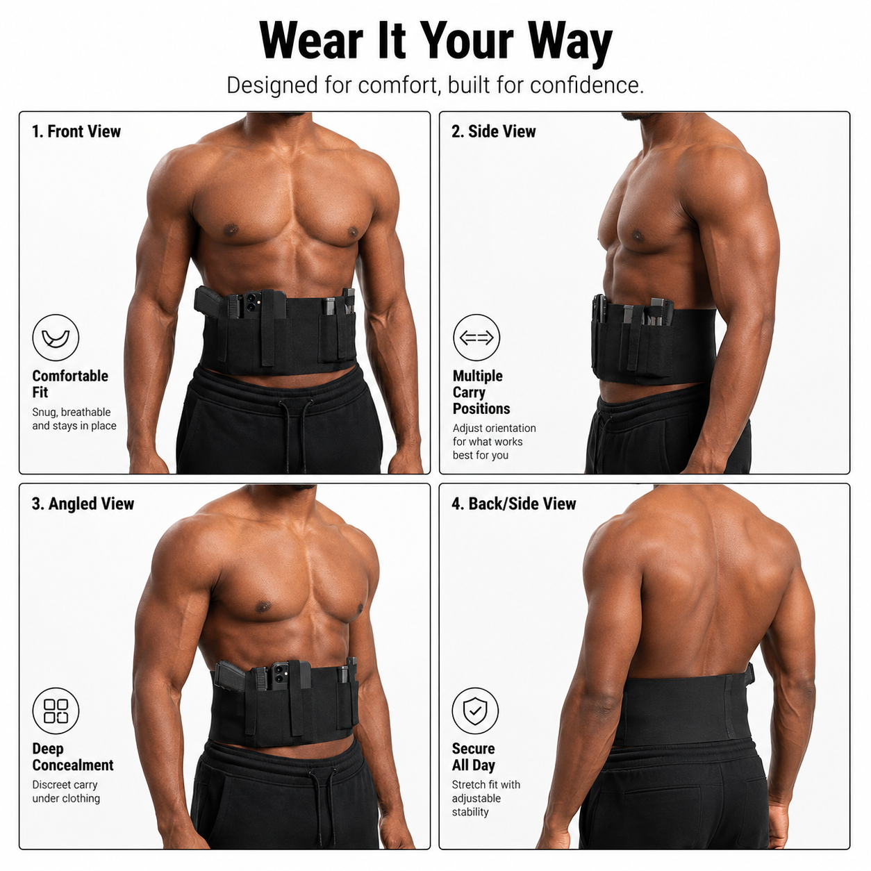 Tactical Concealed Carry Elastic Waistband Holster – Adjustable Pistol Pouch💨💥