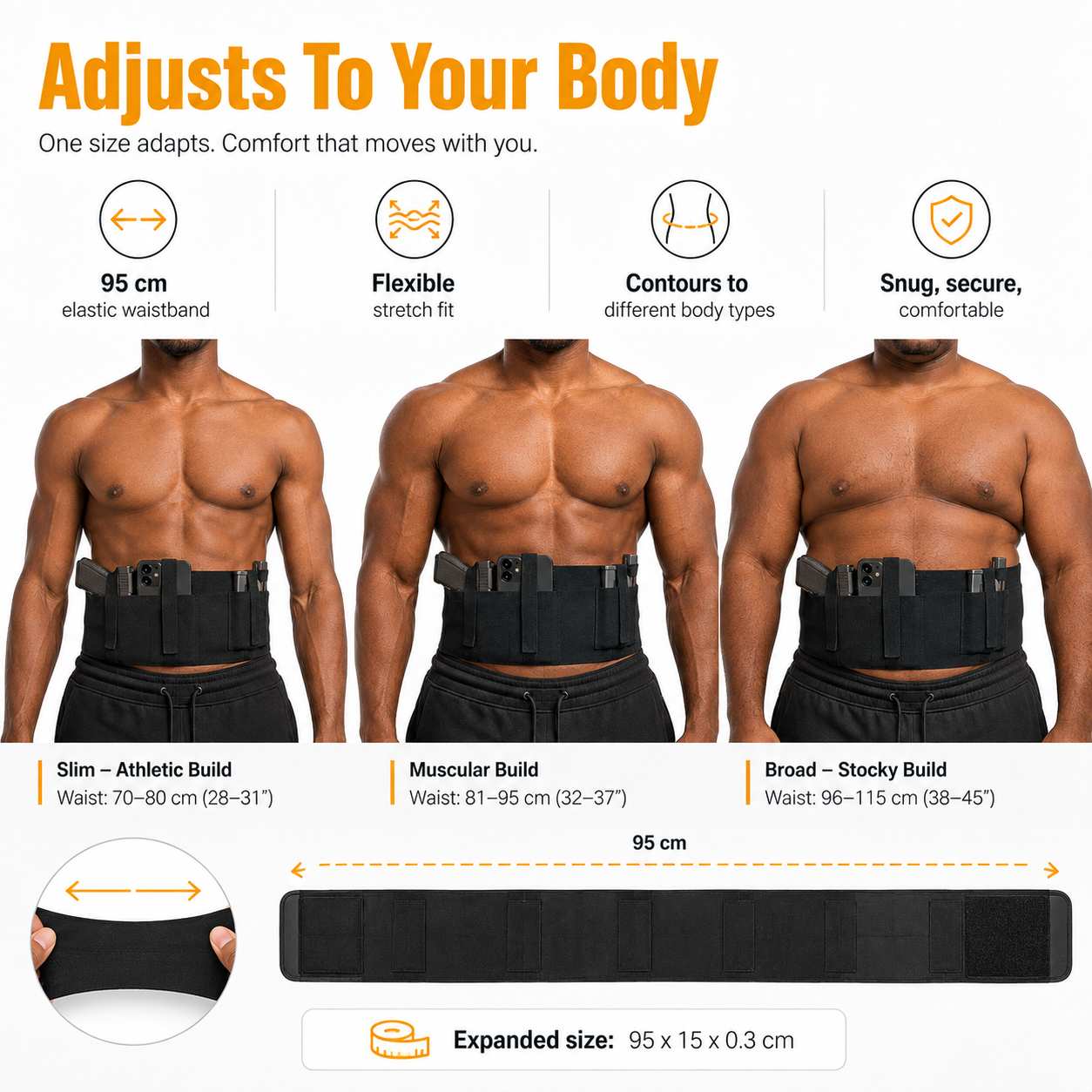 Tactical Concealed Carry Elastic Waistband Holster – Adjustable Pistol Pouch💨💥