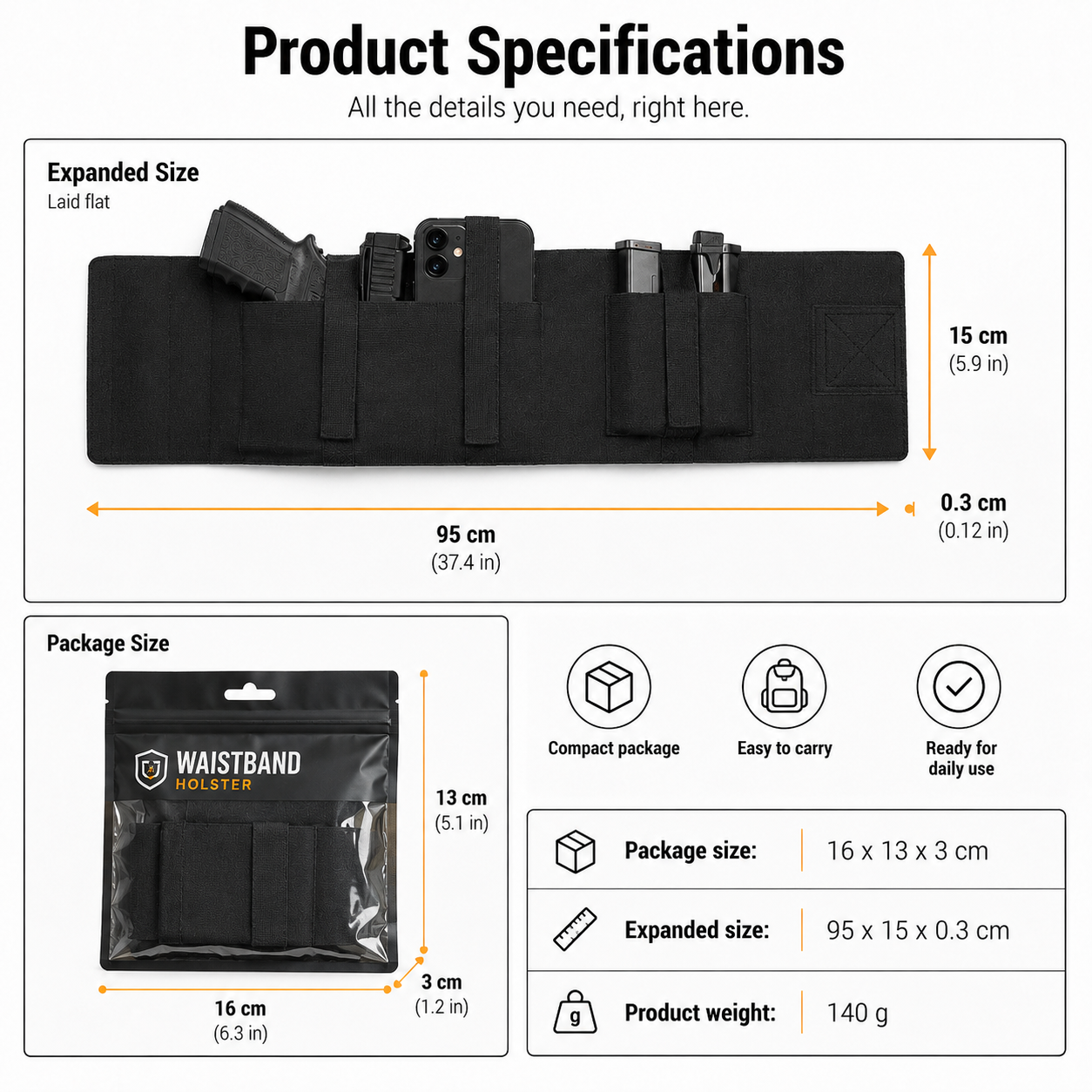 Tactical Concealed Carry Elastic Waistband Holster – Adjustable Pistol Pouch💨💥
