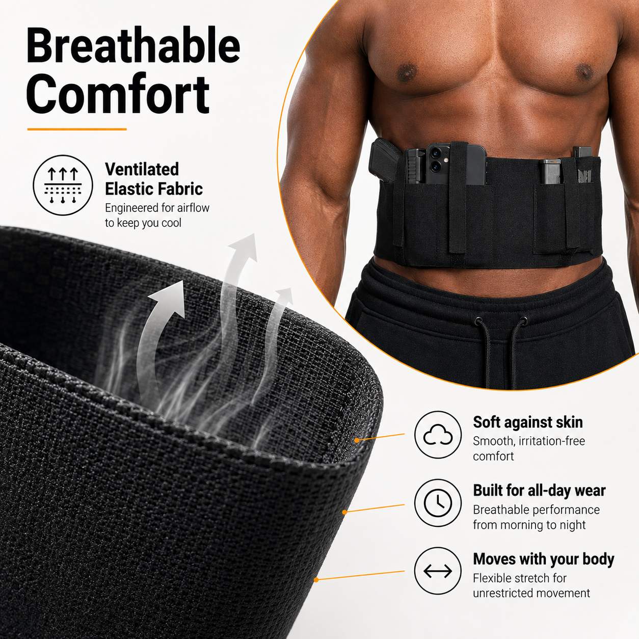 Tactical Concealed Carry Elastic Waistband Holster – Adjustable Pistol Pouch💨💥