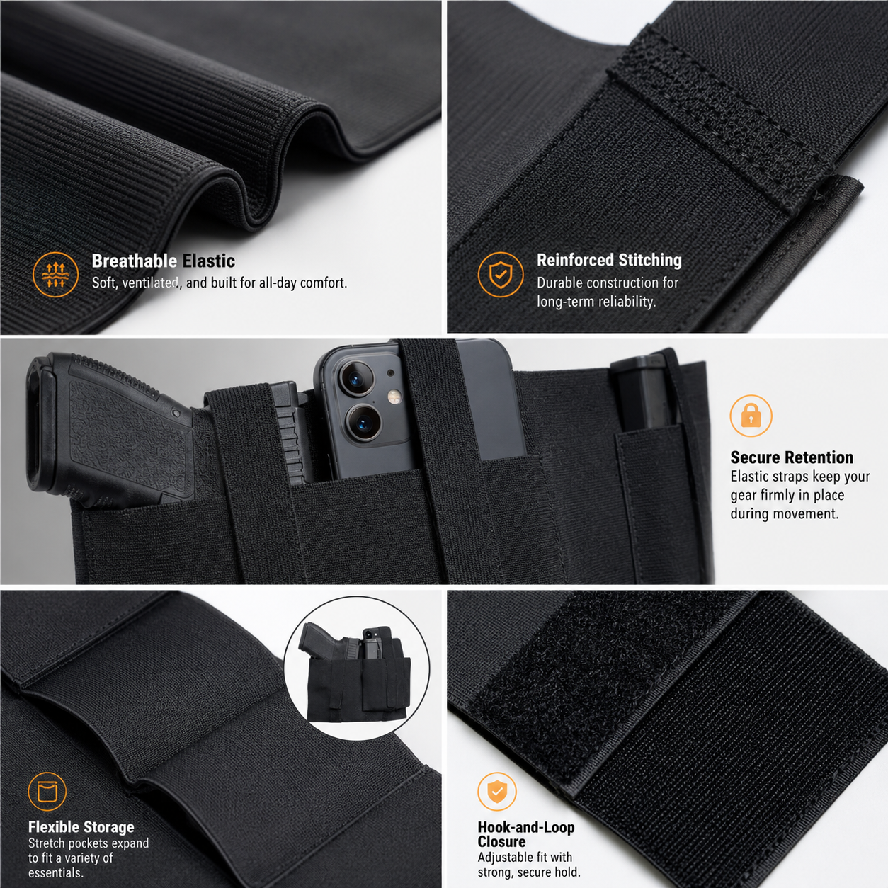 Tactical Concealed Carry Elastic Waistband Holster – Adjustable Pistol Pouch💨💥