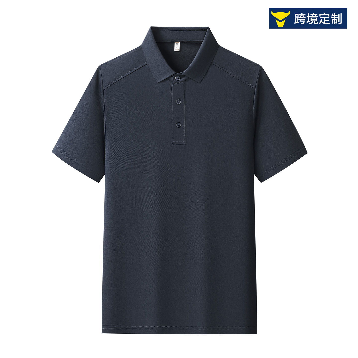 Men's Long-staple Cotton Piqué Polo Shirt, 3D Patchwork Plus Size Lapel Short-Sleeve T-Shirt, Custom Logo Men's Clothing