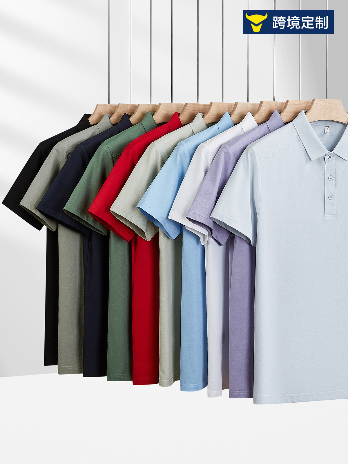 Men's Long-staple Cotton Piqué Polo Shirt, 3D Patchwork Plus Size Lapel Short-Sleeve T-Shirt, Custom Logo Men's Clothing
