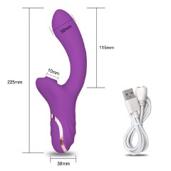 Sucking Vibrator Dildo G Spot Rabbit Clitoris Vibrating Vibrator with 10 Sucking modes 10 Vibrations Level for Clit Nipples Anal Multi Stimulation Rechargeable Adult Sex Toys Gift for Women Couple