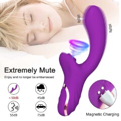 Sucking Vibrator Dildo G Spot Rabbit Clitoris Vibrating Vibrator with 10 Sucking modes 10 Vibrations Level for Clit Nipples Anal Multi Stimulation Rechargeable Adult Sex Toys Gift for Women Couple