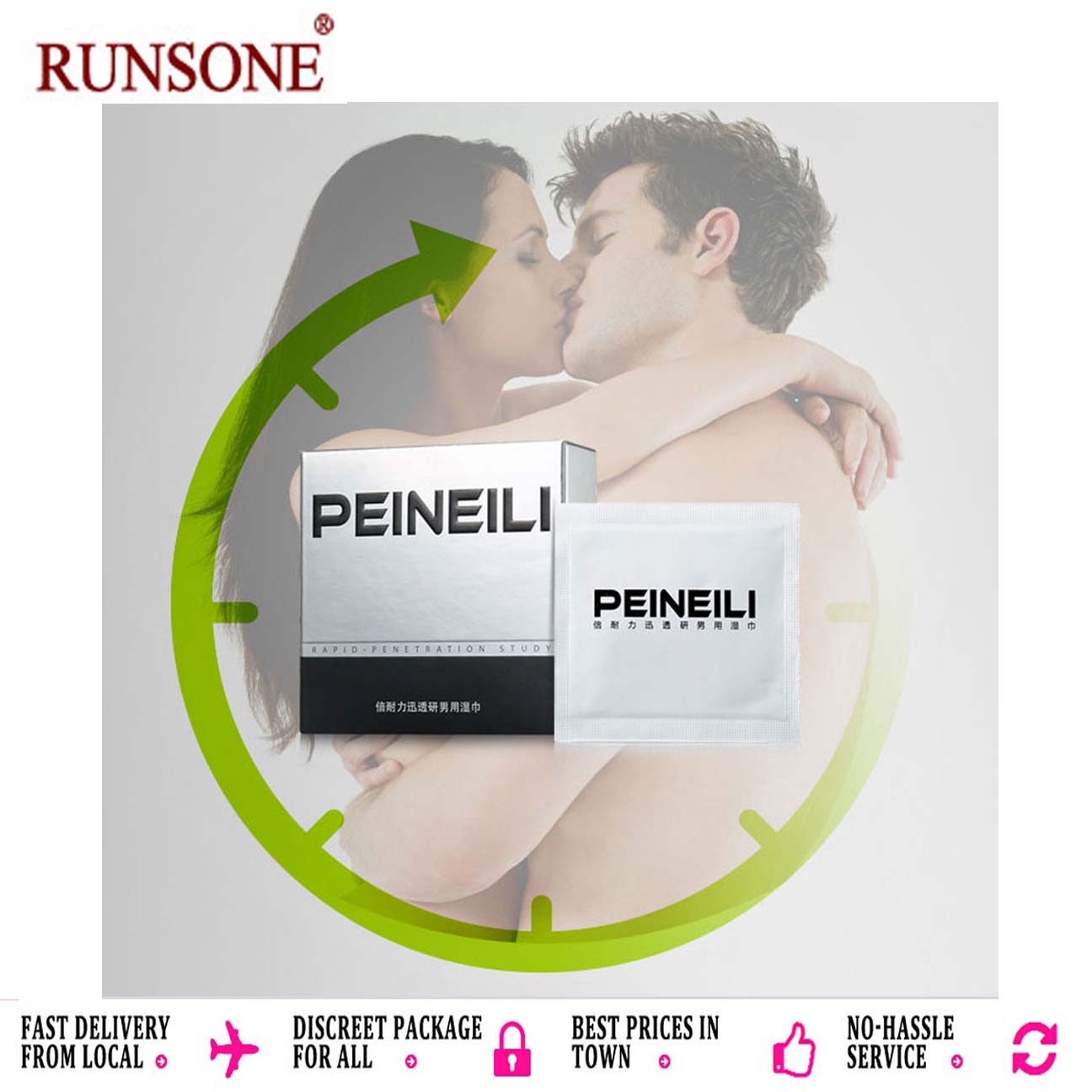 Male Prolonged Ejaculation Delay Wipe Pack of 12 or 24 counts Adult Sex Toys for Men Viagra-Liked Work