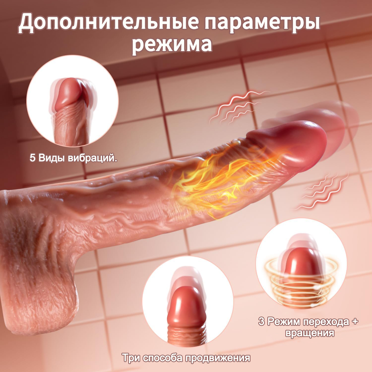 Realistic Soft Silicone Dildo 3 Styles Options Thrusting Vibrating Remote Control Heating Modes Manual Lifelike Veined Monster Cock G Spot Vaginal Anal Stimulation Sex Toy for Women Couples Solo Play