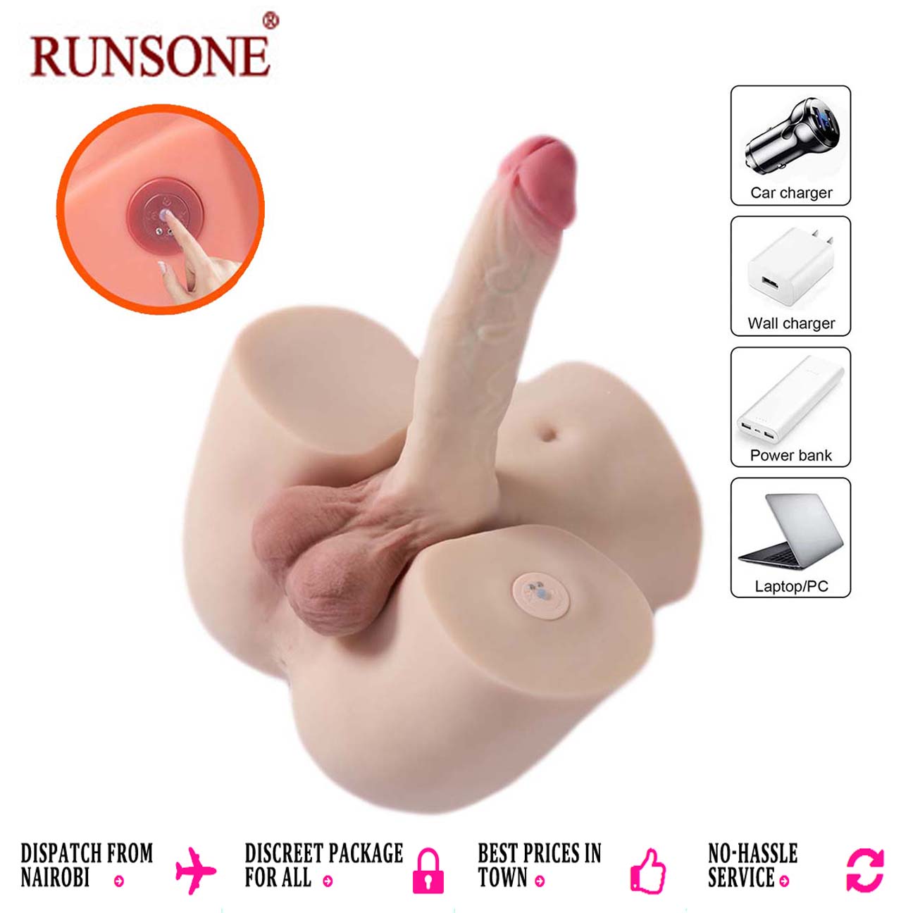 7kgs Upgraded Automatic Thrusting Dildo Intelligent Rechargeable Waterproof Torso Sex Doll Lifelike Vibrating Fucking Real Flexible Cock Tight Anal Tunnel Hands Free Giant Masturbator Adult Sex Toy