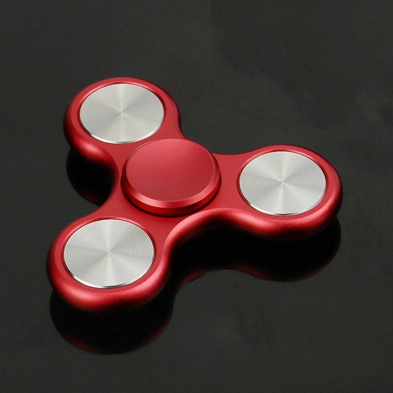 Yonikoko Metal Fidget Spinner Leaker Alloy Stainless Steel Finger Spinner Stress Relief Toy for Adults Youths, Portable with Zipper Leather Case, Various Colors