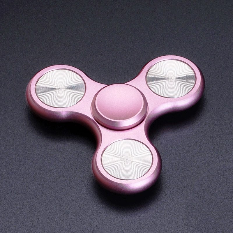 Yonikoko Metal Fidget Spinner Leaker Alloy Stainless Steel Finger Spinner Stress Relief Toy for Adults Youths, Portable with Zipper Leather Case, Various Colors