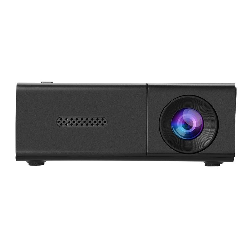 YG300 Mini Portable LCD Projector, Home Cinema Smart Video Projector, 240P Resolution, 100cm Screen, USB/UK/EU/AU Plug, Yellow-White/Black-White/Blue-White/White/Black, for Family Entertainment