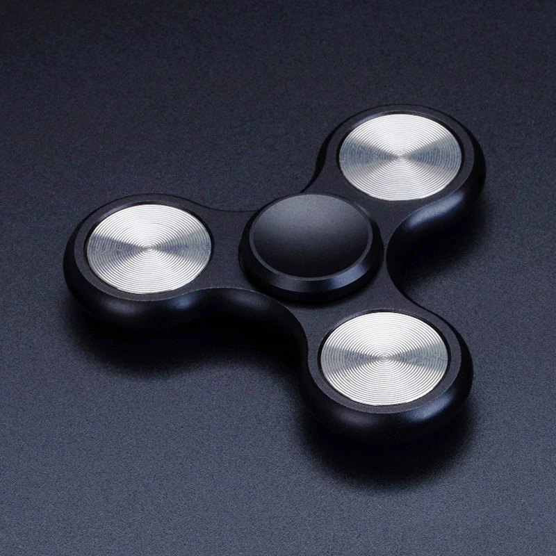 Yonikoko Metal Fidget Spinner Leaker Alloy Stainless Steel Finger Spinner Stress Relief Toy for Adults Youths, Portable with Zipper Leather Case, Various Colors