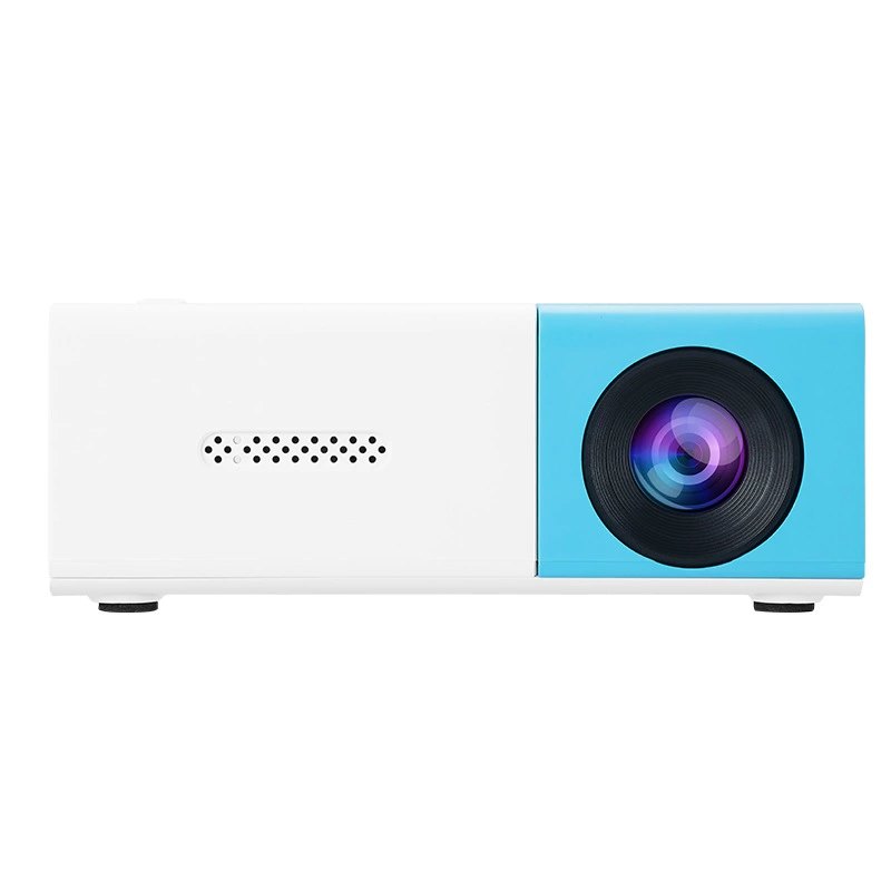 YG300 Mini Portable LCD Projector, Home Cinema Smart Video Projector, 240P Resolution, 100cm Screen, USB/UK/EU/AU Plug, Yellow-White/Black-White/Blue-White/White/Black, for Family Entertainment