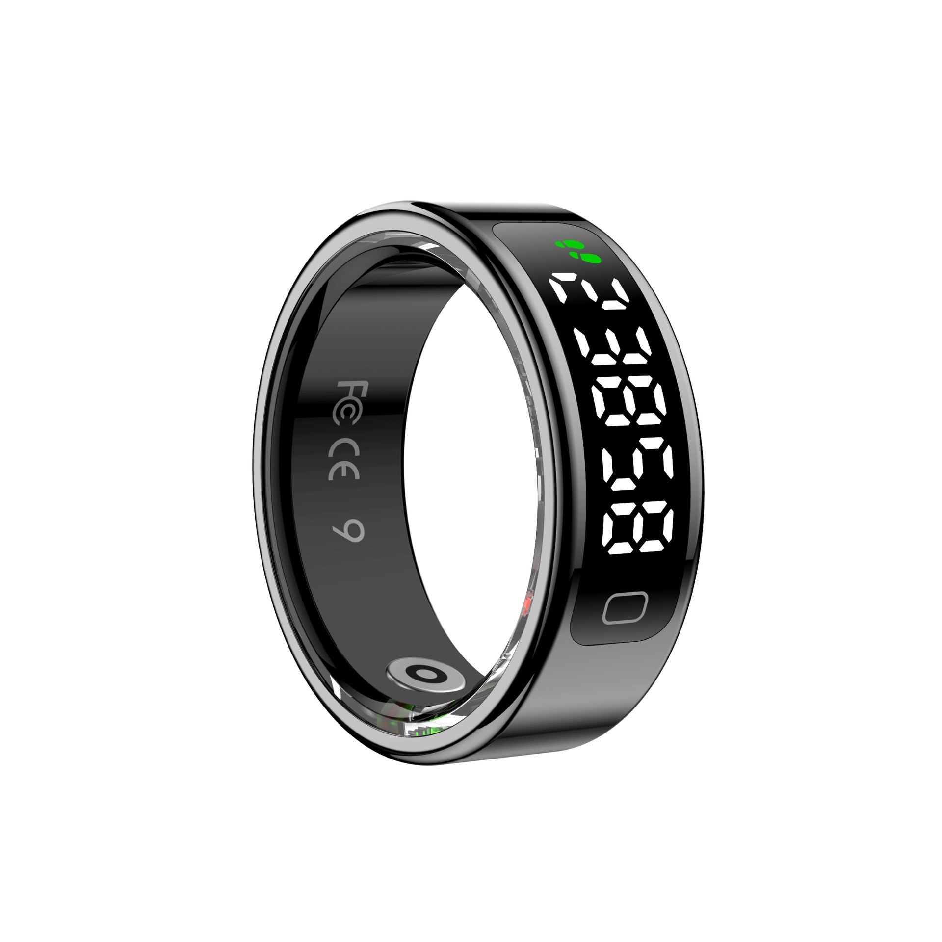 Smart Ring with Display, Gesture Control, Sleep & Heart Rate Monitor, Step Counter, Calorie Tracking, Fitness Tracker, Charging Case (Multiple Sizes & Colors)