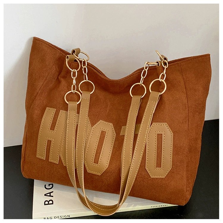 Large Canvas Tote Bag for Women, College Student Shoulder Bag, 2023 New Spring Commuter Handbag, Black Khaki Dark Brown Coffee, Casual Street Style, Durable Daily Use