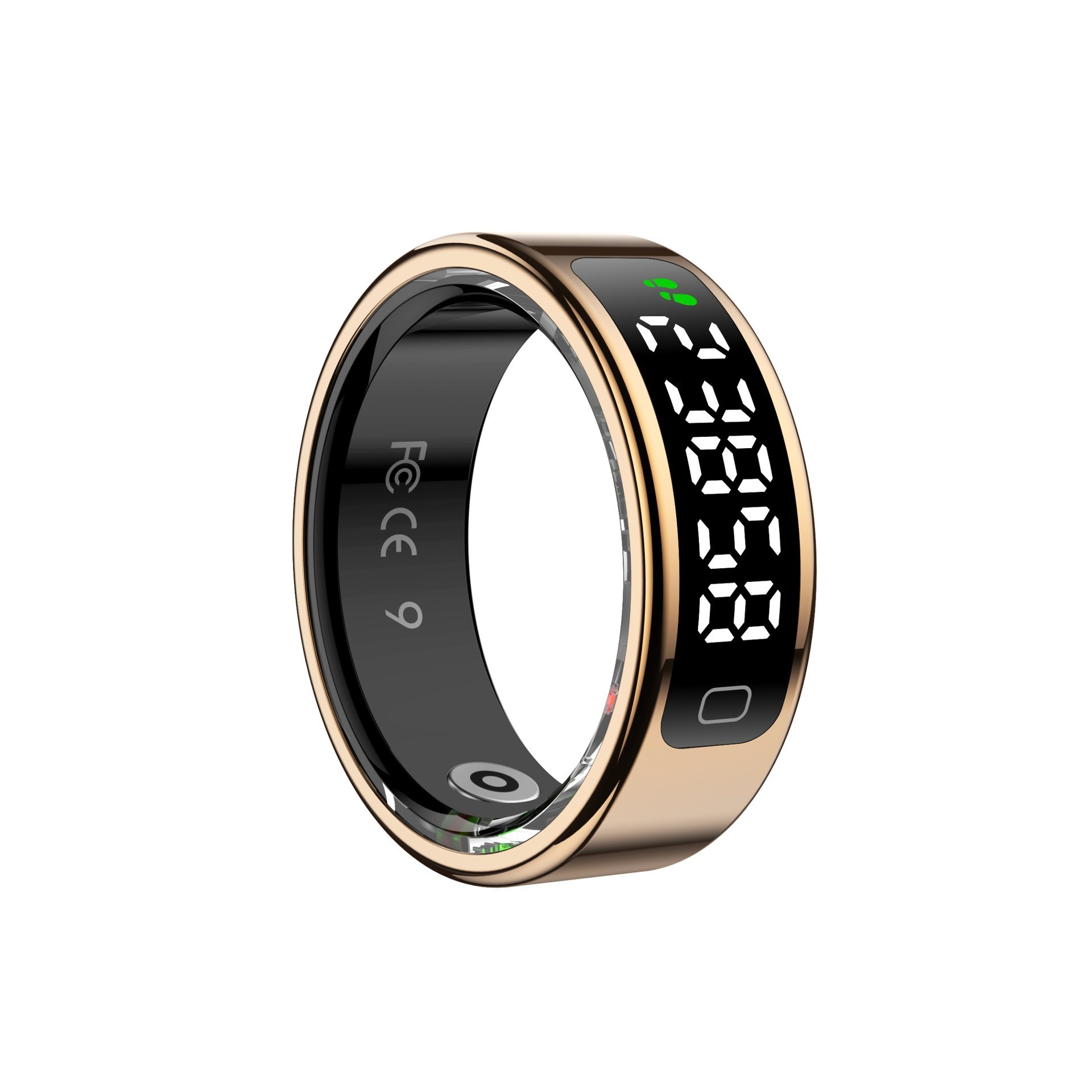 Smart Ring with Display, Gesture Control, Sleep & Heart Rate Monitor, Step Counter, Calorie Tracking, Fitness Tracker, Charging Case (Multiple Sizes & Colors)