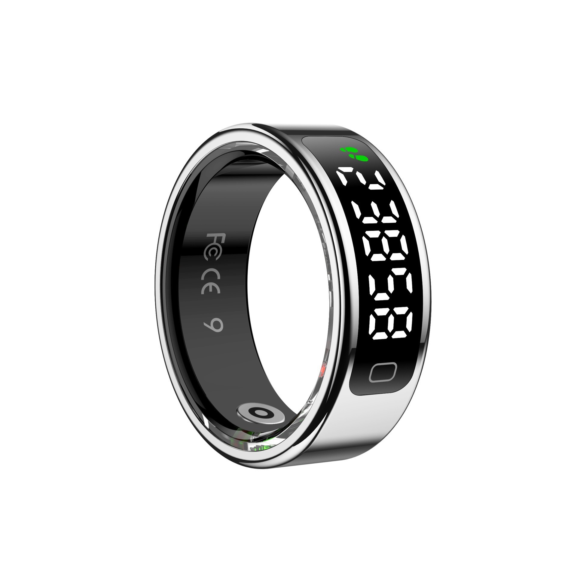 Smart Ring with Display, Gesture Control, Sleep & Heart Rate Monitor, Step Counter, Calorie Tracking, Fitness Tracker, Charging Case (Multiple Sizes & Colors)
