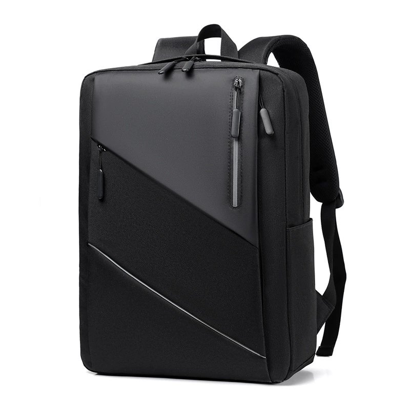 Men's Fashion Backpack 16 Inch Laptop Waterproof Oxford Casual Commuter Daypack for Teens, Lightweight Anti-shock, Urban Simple Style, Black/Grey/Blue/Red