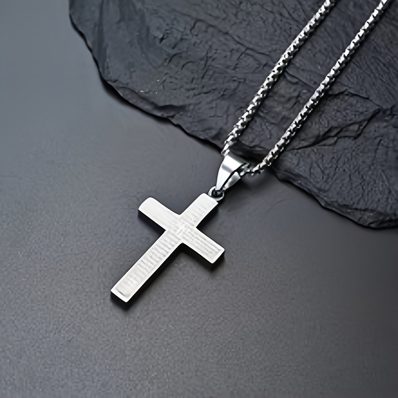 Fashionable and Trendy 202 Stainless Steel Cross Style Necklace Gifts Can Also Be Worn Daily