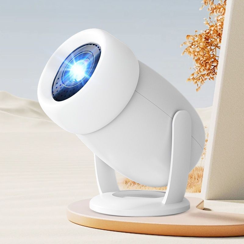 Android Home Projector 1080P Full HD, 4K Compatible, Phone Screen Mirroring, 200" Display for Home Office Outdoor