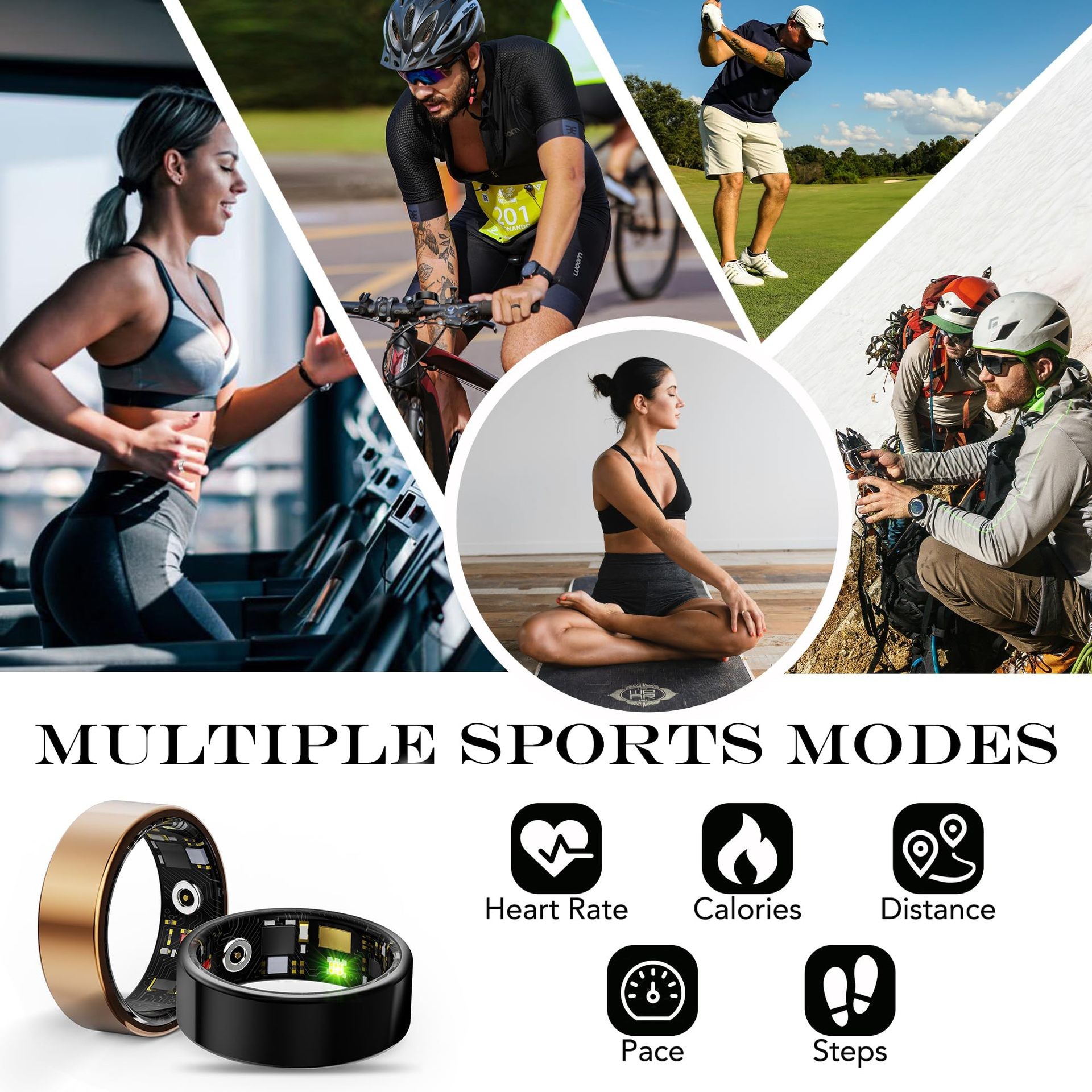 Smart Ring for Men & Women – Heart Rate, Blood Oxygen, Sleep Monitoring, Remote Care, Factory Direct