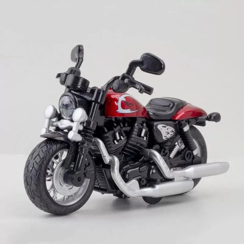 Diecast Motorcycle Model Toy with Lights and Sound, Pull Back Action, 1:12 Scale, Gift for Boys 3+ Years, Alloy Police Bike, Harley, Kawasaki, Ducati, Orange, Red, Blue, Black, White