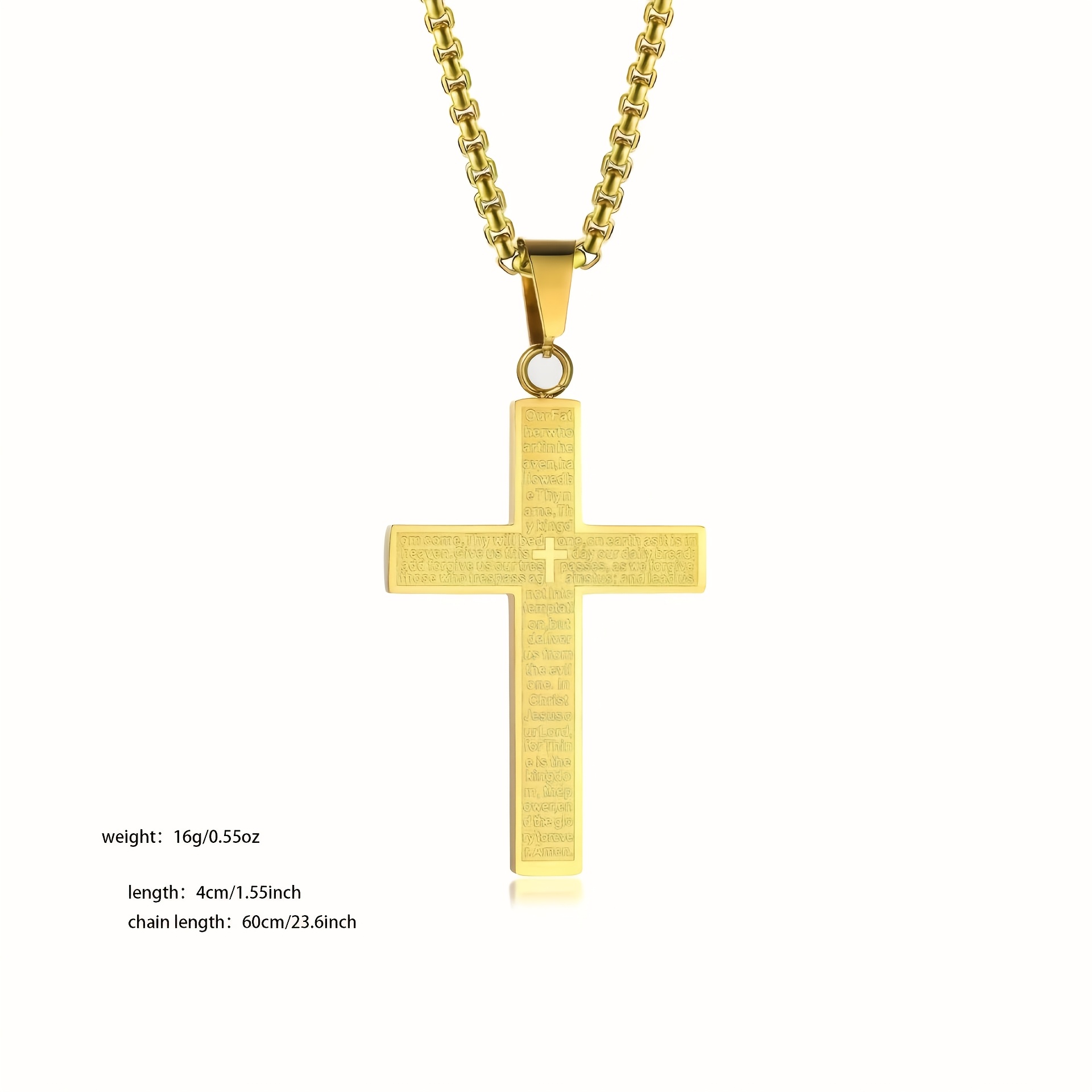 Fashionable and Trendy 202 Stainless Steel Cross Style Necklace Gifts Can Also Be Worn Daily