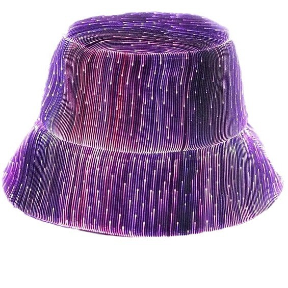 Cool Light-Up Fisherman Hat with Fiber Optic Glow - Outdoor Trendy Cap for Men Women (Black/White)