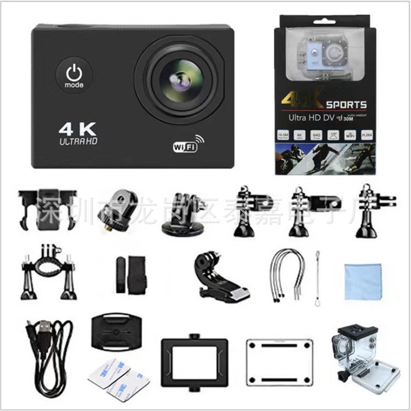 4K/5K/6K Action Camera WiFi Waterproof Sports Cam with Sony Lens for Diving Outdoor Cycling
