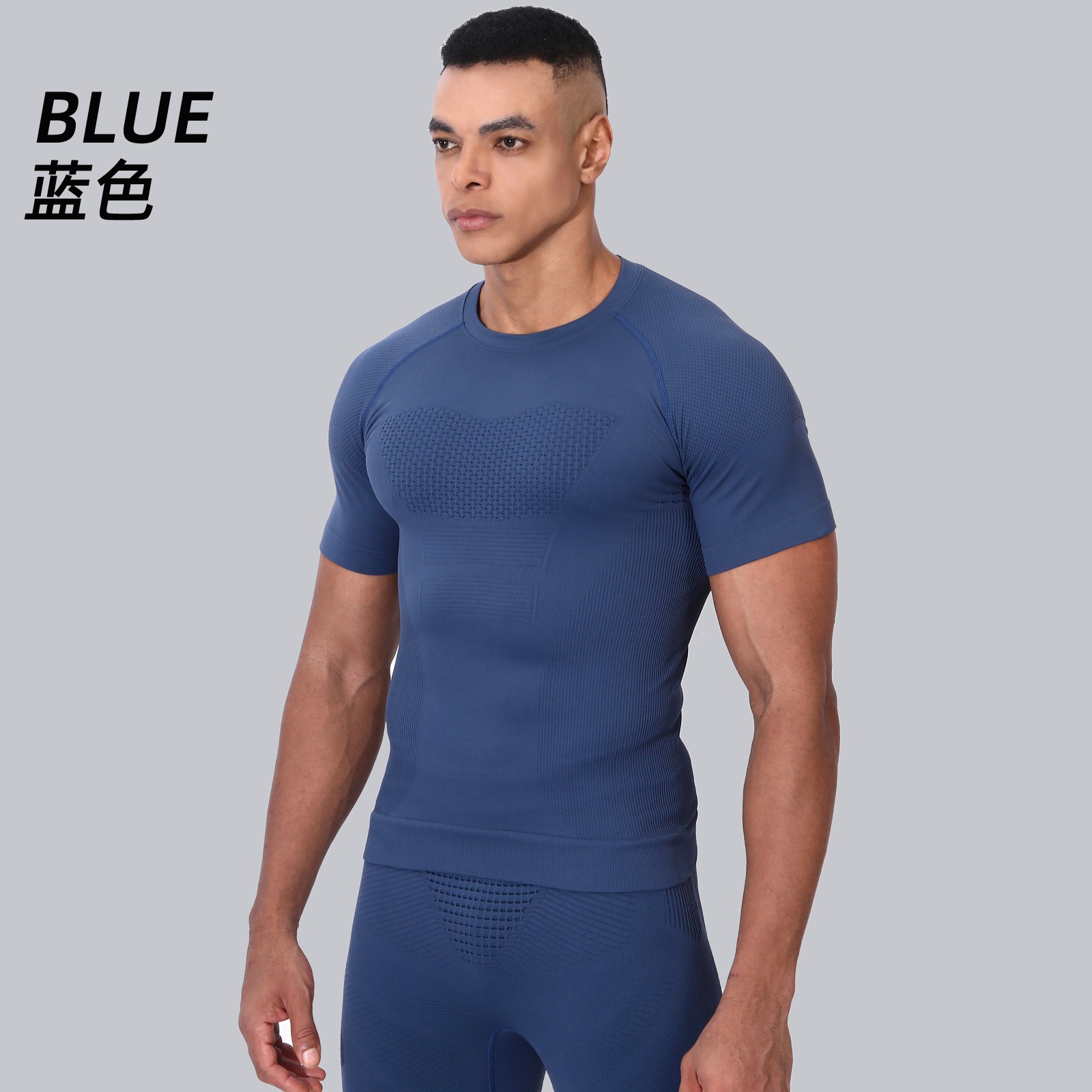 Men's Seamless Quick-Dry Compression Sports T-Shirt | Short Sleeve Gym Running Training Top | Nylon Spandex Summer Fitness Tee